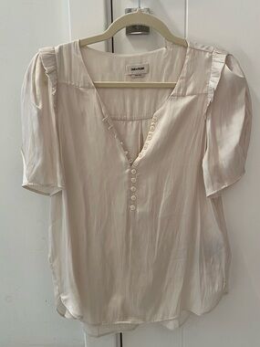 Zadig & Voltaire Twity Satin Top- Size S; Like New Condition